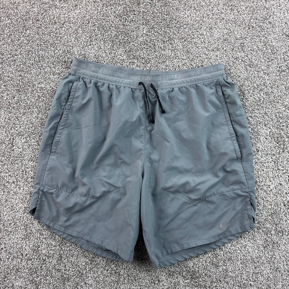 Nike Running Shorts Mens Small Gray Polyester Dri-FIT Athletic Gym Work Out